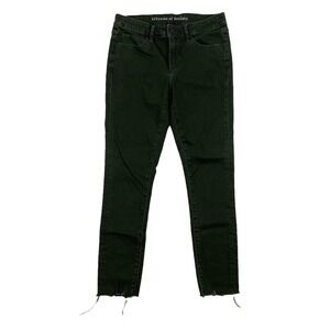Articles of Society Stephanie Raw Hem Skinny Jeans Stretch Olive Green Size 27